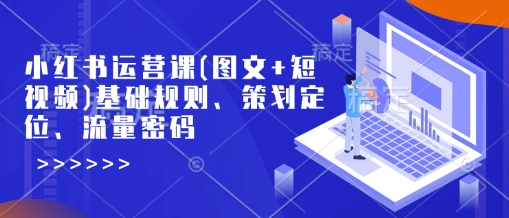 小红书运营课(图文+短视频)基础规则、策划定位、流量密码-云享网创