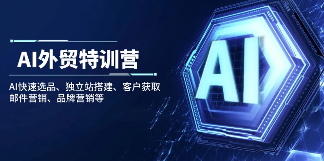 AI外贸特训营：AI快速选品、独立站搭建、客户获取、邮件营销、品牌营销等-云享网创