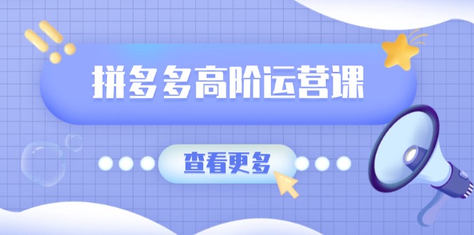 拼多多高阶运营课：极致群爆款玩法，轻付费无尽复制，打造单品爆款之路-云享网创