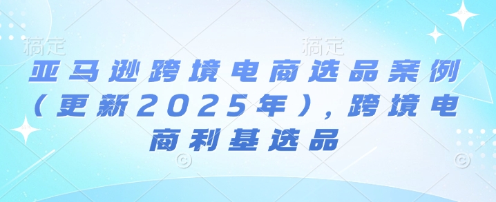 亚马逊跨境电商选品案例(更新2025年3月)，跨境电商利基选品-云享网创