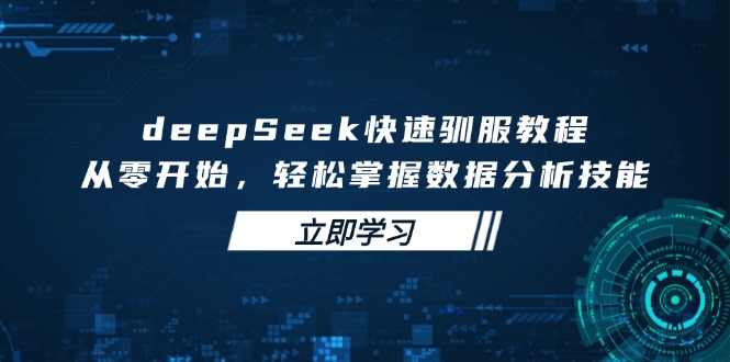 deepSeek快速驯服教程，从零开始，轻松掌握数据分析技能-云享网创