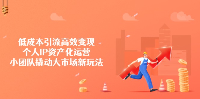 低成本引流高效变现，个人IP资产化运营，小团队撬动大市场新玩法-云享网创