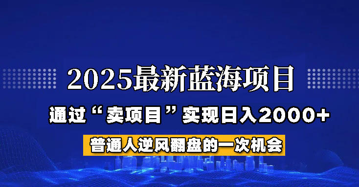 2025年蓝海项目，如何通过“网创项目”日入2000+-云享网创