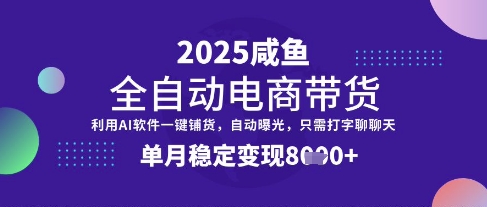 全网首发【闲鱼全自动电商带货】三年磨一剑，一朝露锋芒，单月稳定变现8k+【揭秘】-云享网创