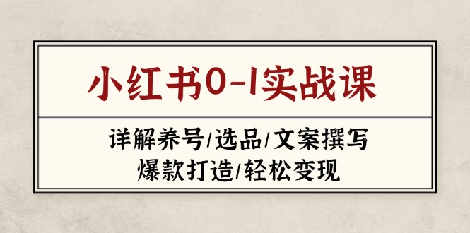 小红书0-1实战课(2023-2025-云享网创