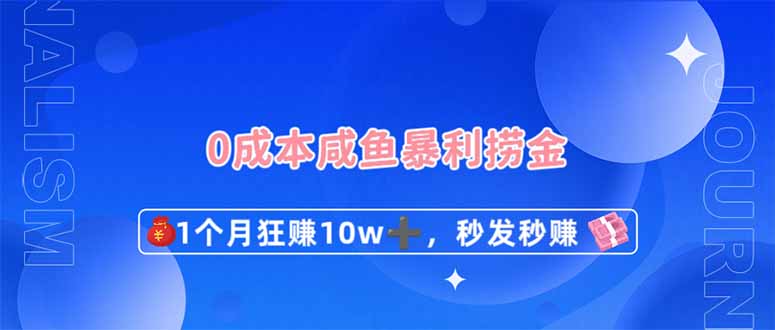 0成本闲鱼暴利捞金，1个月狂赚10W+，秒发秒赚新玩法-云享网创