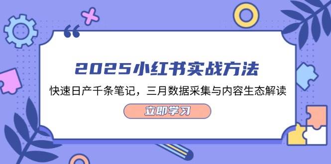 2025小红书实战方法，快速日产千条笔记，三月数据采集与内容生态解读-云享网创