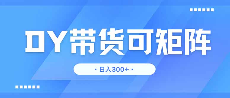 DY带货，日入300＋矩阵无上限-云享网创