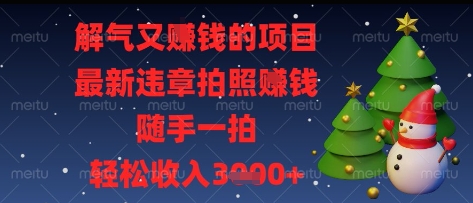 解气又挣钱的项目，最新违章拍照挣钱，随手一拍，轻松收入多张【揭秘】-云享网创
