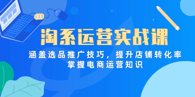 淘系运营实战课，涵盖选品推广技巧，提升店铺转化率，掌握电商运营知识-云享网创