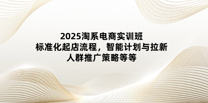 2025淘系电商实训班：标准化起店流程，智能计划与拉新，人群推广策略等等-云享网创