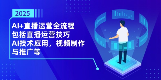 2025AI+直播运营全流程，包括直播运营技巧，AI技术应用，视频制作与推广等-云享网创