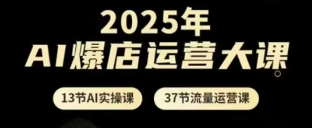 2025年AI爆店运营大课，13节AI实操课+37节流量运营课-云享网创