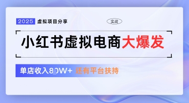 小红书虚拟电商项目，平台大力免费流量扶持，低门槛1拖3玩法-云享网创
