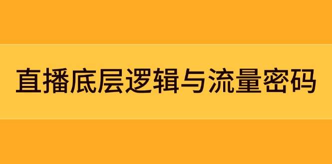 直播底层逻辑与流量密码：定位模型+案例拆解，急速流承接与数据优化全攻略-云享网创