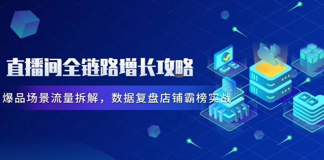 直播间全链路增长攻略，爆品场景流量拆解，数据复盘店铺霸榜实战-云享网创