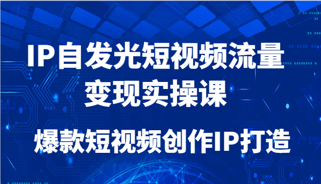 IP自发光短视频流量变现实操课，爆款短视频创作IP打造-云享网创