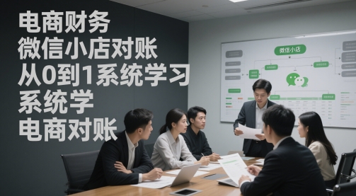电商财务微信小店对账，从0到1系统学习电商对账-云享网创