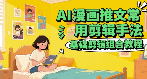 AI漫画推文常用剪辑手法，基础剪辑组合教程-云享网创