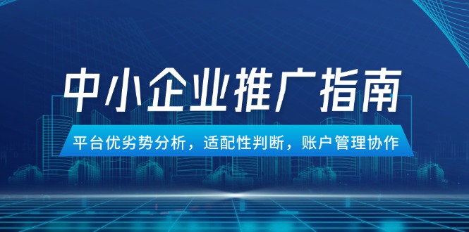 中小企业竞价推广指南，平台优劣势分析，适配性判断，账户管理协作-云享网创