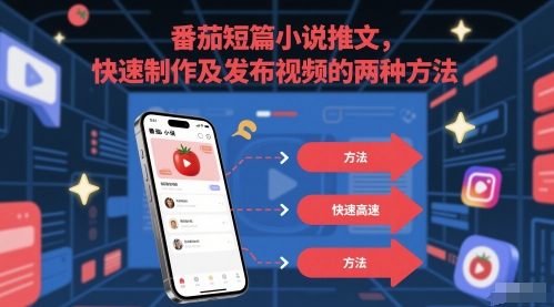 番茄短篇小说推文，快速制作及发布视频的两种方法-云享网创