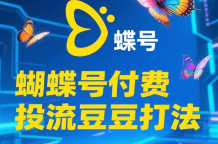 渔财老师·2025蝴蝶号付费投流豆豆打法-云享网创