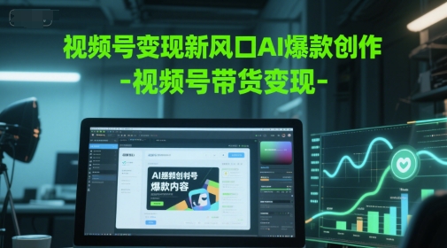 视频号变现新风口AI爆款创作-视频号带货变现-云享网创