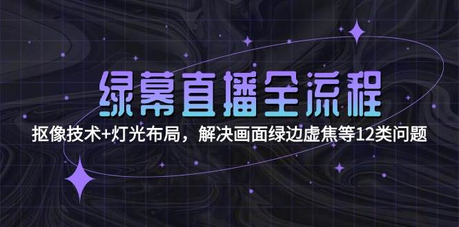 绿幕直播全流程：抠像技术+灯光布局，解决画面绿边虚焦等12类问题-云享网创