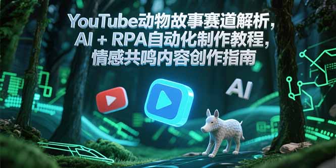 YouTube动物故事赛道解析，AI+RPA自动化制作教程，情感共鸣内容创作指南-云享网创