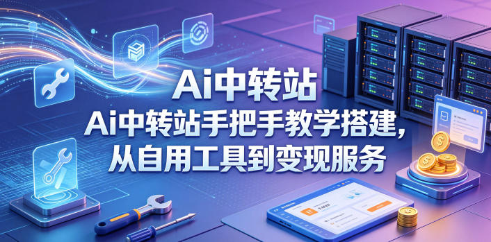 Ai中转站手把手教学搭建，从自用工具到变现服务-云享网创