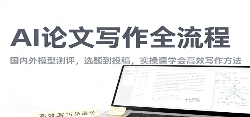 AI论文写作全流程,国内外模型测评,选题到投稿,实操课学高效写作方法-云享网创