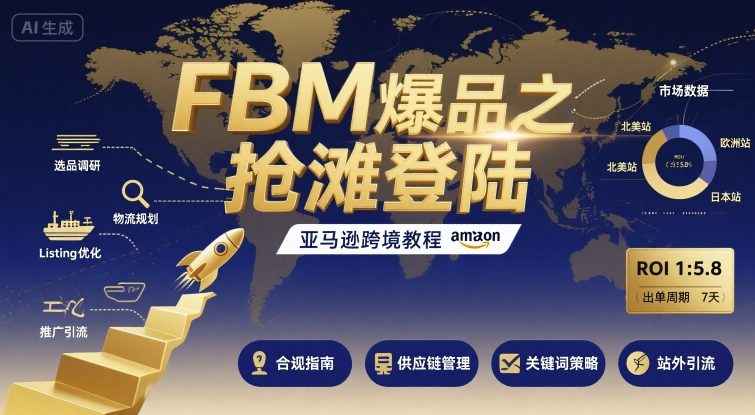 FBM爆品之抢滩登陆-亚马逊跨境教程-云享网创