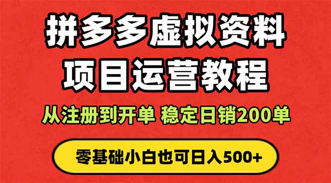拼多多开店运营课程: 蓝海变现玩法,轻松实现睡后收入 零基础小白也可…-云享网创