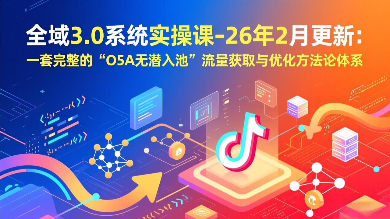 全域3.0系统实操课-26年2月更新：一套完整的“O5A无潜入池”流量获取与优化方法论体系-云享网创