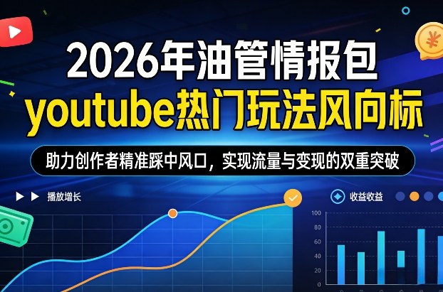 2026年油管情报包，youtube热门玩法风向标，助力创作者精准踩中风口，实现流量与变现的双重突破(更新)-云享网创