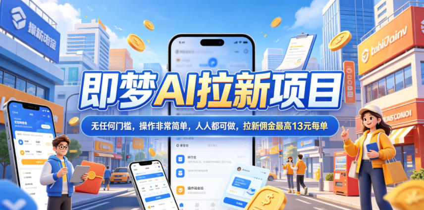 2026年即梦AI拉新项目最新玩法,无任何门槛,操作非常简单,人人都可做,拉新佣金最高13米每单(更新07月25日)-云享网创