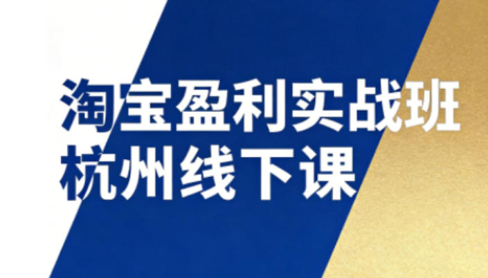淘宝盈利实战班杭州线下课12月26-28日(音频+字幕)，帮你掌握SOP流程+12门核心技术-云享网创