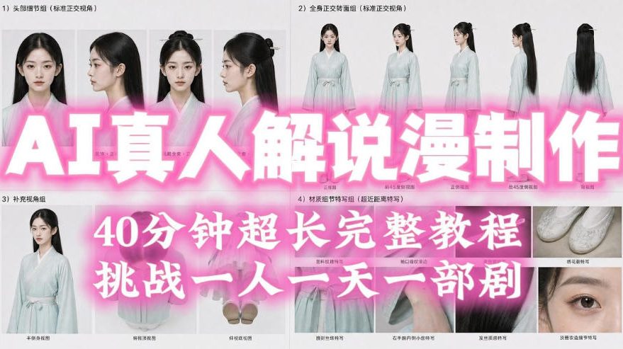 2026年AI真人解说漫剧自动批量化制作教程,40分钟超长完整,自动批量化制作,挑战一人一天一部剧!-云享网创