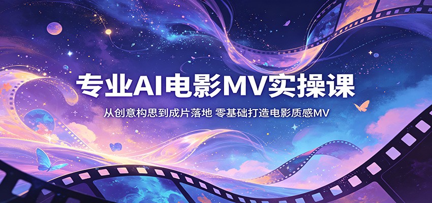 专业AI电影MV实操课：从创意构思到成片落地，零基础打造电影质感MV-云享网创