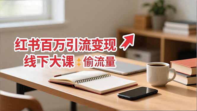 小红书百万引流变现-11月线下大课:分享从0到百万引流路径,手把手教偷流量、拿结果-云享网创