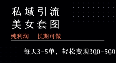 私域卖套图每天3-5单 每单利润99-2张+-云享网创