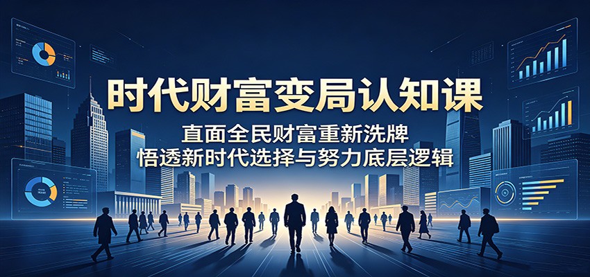 时代财富变局认知课：直面全民财富重新洗牌，悟透新时代选择与努力底层逻辑-云享网创