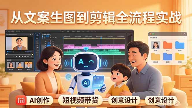 原创 AI 剧情短视频带货:AI+家庭剧情+带货广告,从文案生图到剪辑全流程实战-云享网创