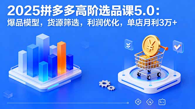 2025拼多多高阶选品课5.0：爆品模型，货源筛选，利润优化，单店月利3万+-云享网创
