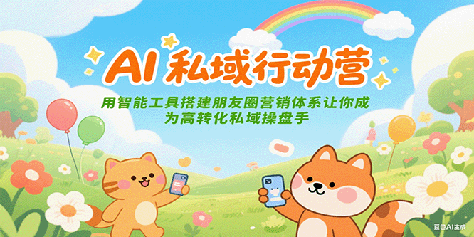 AI私域行动营：用智能工具搭建朋友圈营销体系让你成为高转化私域操盘手-云享网创