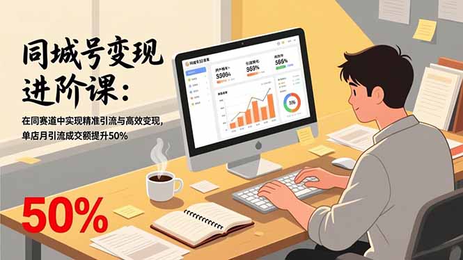同城号变现进阶课：在同城赛道中实现精准引流与高效变现，单店月引流成交额提升50%-云享网创