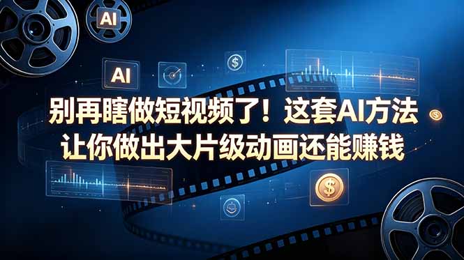 别再瞎做短视频了！这套 AI 方法让你做出大片级动画还能赚钱【原创双语字幕】-云享网创