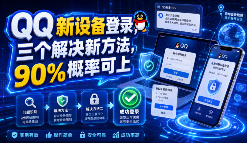QQ新设备登录,三个解决新方法,90%概率可上-云享网创