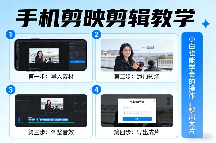手机剪映剪辑教学，小白也能学会的操作，秒出大片-云享网创