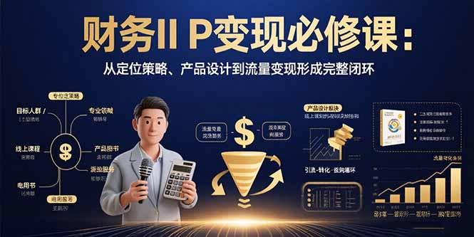 财务IP变现必修课：从定位策略、产品设计到流量变现形成完整闭环-云享网创